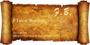 Flora Borisz névjegykártya